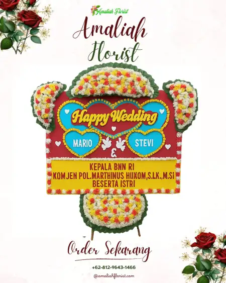 Papan Bunga Pernikahan Drajat